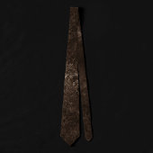 Samtiges Bronze-Damaskus | Brauner Barock-Grunge Krawatte