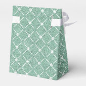 Samtiges Gittermuster in Mintgrün Geschenkschachtel (Rückseite)