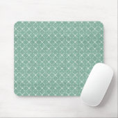 Samtiges Gittermuster in Mintgrün Mousepad (Mit Mouse)