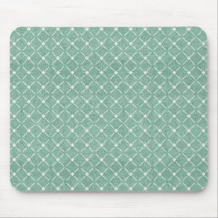 Samtiges Gittermuster in Mintgrün Mousepad