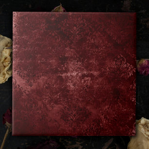 Samtiges Henna-Damaskus Roter abgenutzter Grunge Fliese