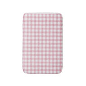 Samtiges Rosa-Weiß-Gingham-Charm Badematte (Vorderseite Vertikal)
