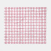 Samtiges Rosa-Weiß-Gingham-Charm Fleecedecke (Vorderseite (Horizontal))