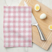 Samtiges Rosa-Weiß-Gingham-Charm Geschirrtuch (Viertel Falte)