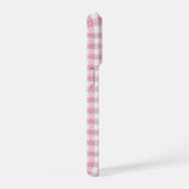 Samtiges Rosa-Weiß-Gingham-Charm iPhone Hülle (Rechte Seite)