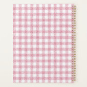 Samtiges Rosa-Weiß-Gingham-Charm Planer (Rückseite)