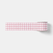 Samtiges Rosa-Weiß-Gingham-Charm Ripsband (Vorderseite)