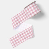 Samtiges Rosa-Weiß-Gingham-Charm Ripsband (Rückseite)