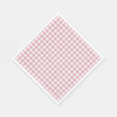 Samtiges Rosa-Weiß-Gingham-Charm Serviette (Ecke)