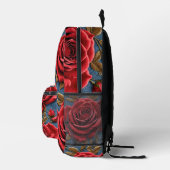 Samtrote Rosen  Bedruckter Rucksack (Rechts)