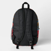 Samtrote Rosen  Bedruckter Rucksack (Rückseite)