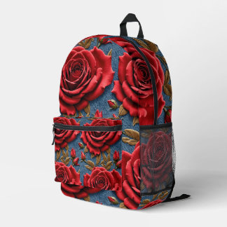 Samtrote Rosen Bedruckter Rucksack