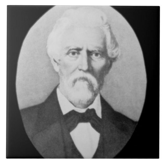 Samuel A. Maverick (1803-70) (b/w Foto) Fliese (Vorderseite)