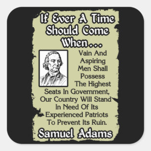 Samuel Adams: Erfahrene Patrioten Quadratischer Aufkleber