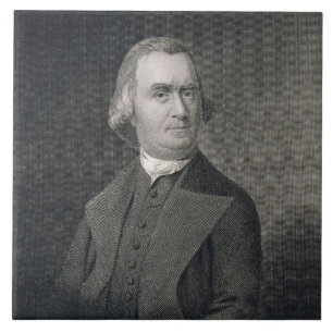 Samuel Adams, graviert von G.F. Storm (fl.c.1834) Fliese