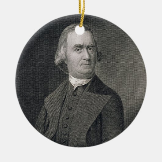 Samuel Adams, graviert von G.F. Storm (fl.c.1834) Keramikornament (Vorne)