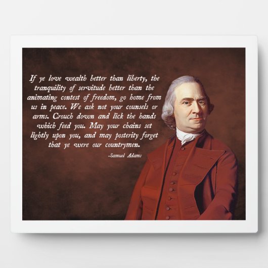 Samuel Adams Liberty Fotoplatte (Vorderseite)