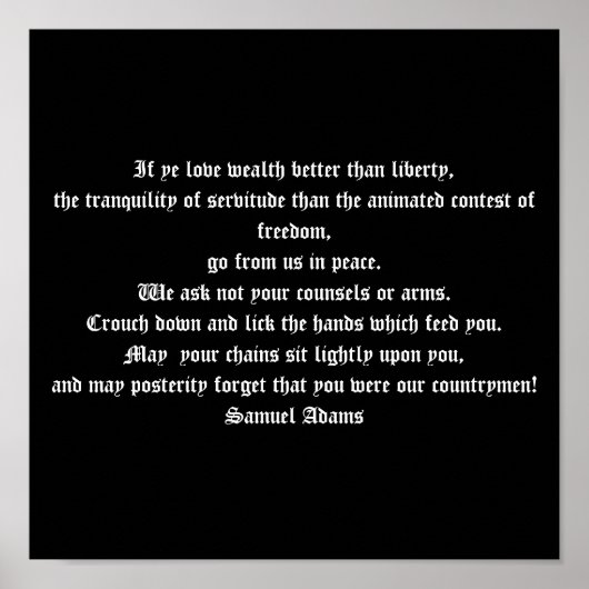 Samuel Adams - Poster (Vorne)