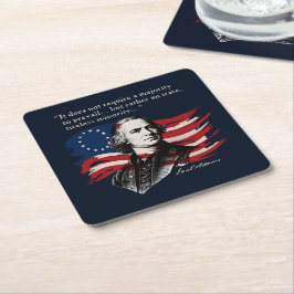 Samuel Adams Rechteckiger Pappuntersetzer