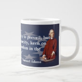 Samuel Adams Zitat über Brush Fires of Freedom Jumbo-Tasse (Rechts)
