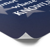 Samuel Adams Zitat über Ignoranz und Wissen Poster (Ecke)