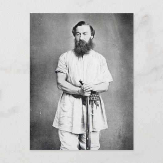 Samuel Baker, 1865 Postkarte (Vorderseite)