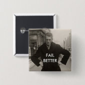 Samuel Beckett - versagen Sie besser Button (Vorne & Hinten)