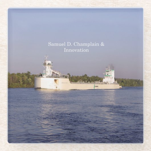 Samuel D. Champlain & Innovation glass Untersetzer (Vorderseite)