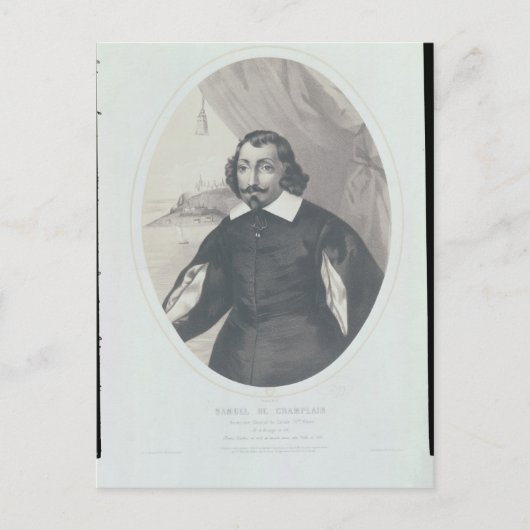 Samuel de Champlain 1854 Postkarte (Vorderseite)