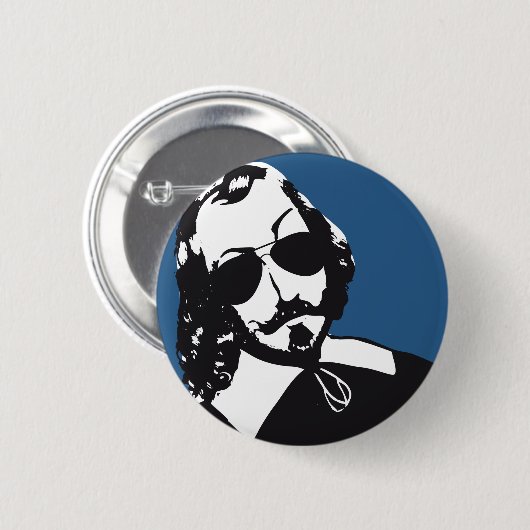 Samuel de Champlain Hipster lunettes futur Québec Button (Vorne & Hinten)
