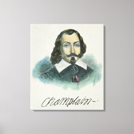 Samuel de Champlain Leinwanddruck (Vorderseite)