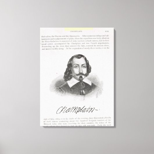Samuel de Champlain Leinwanddruck (Vorderseite)