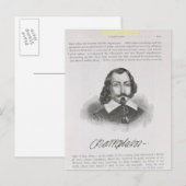Samuel de Champlain Postkarte (Vorne/Hinten)