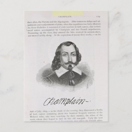 Samuel de Champlain Postkarte (Vorderseite)