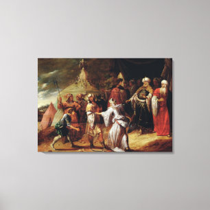 Samuel, der Agag, König des Amalekites tötet Leinwanddruck