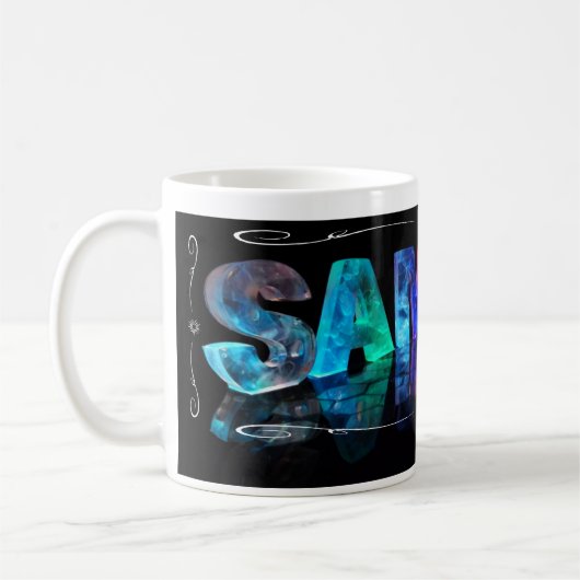 Samuel - der Namenssamuel in 3D beleuchtet Kaffeetasse (Links)