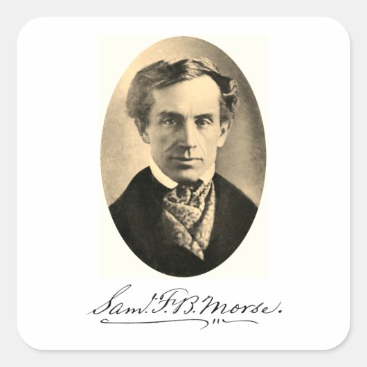 Samuel Finley Breese Morse Square Sticker (Vorderseite)