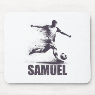 Samuel Fußballjungen Personalisierter Vorname Samu Mousepad