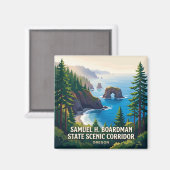 Samuel H. Boardman State Scenic Corridor Brookings Magnet (Vorderseite/Rückseite)