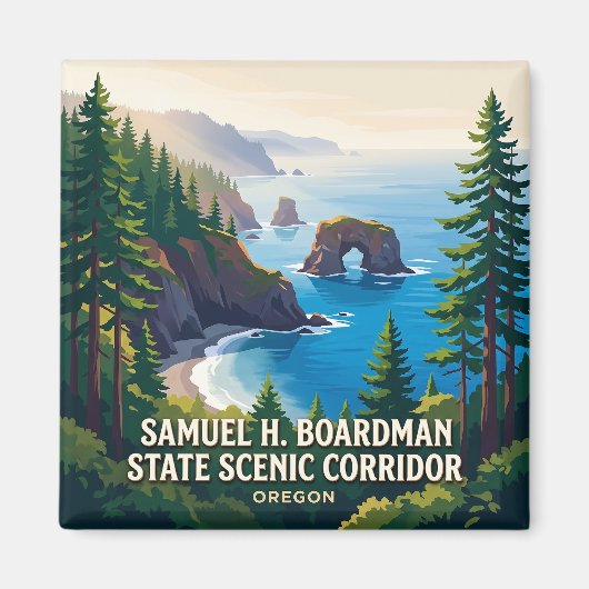 Samuel H. Boardman State Scenic Corridor Brookings Magnet (Vorne)