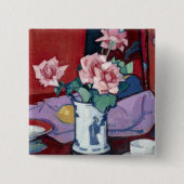 Samuel John Peploe Pink Roses, chinesische Vase Button (Vorderseite)