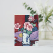 Samuel John Peploe Pink Roses, Chinesische Vase Postkarte (Stehend Vorderseite)