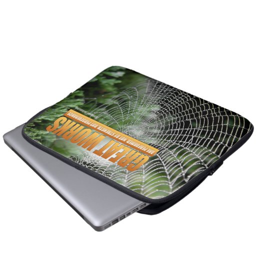 Samuel Johnson Inspirational Zitat "Tolle Werke" Laptopschutzhülle (Vorne Knopf)