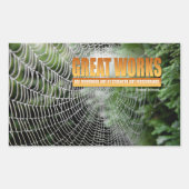 Samuel Johnson Inspirational Zitat "Tolle Werke" Rechteckiger Aufkleber (Vorderseite)