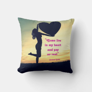 Samuel Lover Zitat Herz Liebe Inspiration Case-Mat Kissen