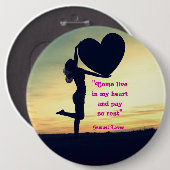 Samuel Lover zitieren Herz-Liebe inspirieren Case- Button (Vorne & Hinten)