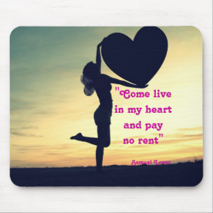 Samuel Lover zitieren Herz-Liebe inspirieren Case- Mousepad