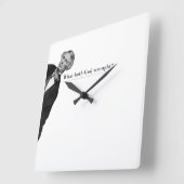 Samuel Morse Code Meme - Was hat Gott geschafft? Quadratische Wanduhr (Winkel)