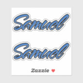 Samuel Name blue Aufkleber Sticker Stickerset (Blatt)