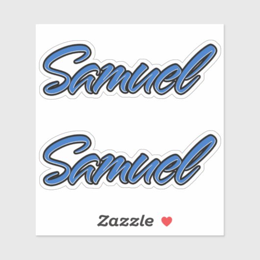 Samuel Name blue Aufkleber Sticker Stickerset (Blatt)
